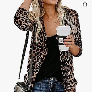 Womens Fashion Casual Open Front Printed Cardigans Sweaters